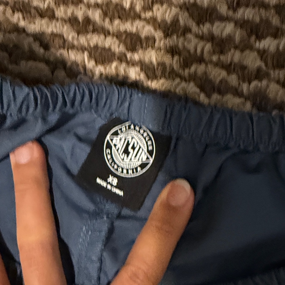 Blue Track Pants with White Stripes - Picture 5 of 6
